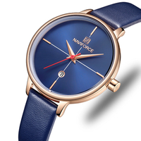 NAVIFORCE 5006 Boîtier en or rose avec un design élégant Montre au poignet avec affichage de la date Montre à quartz