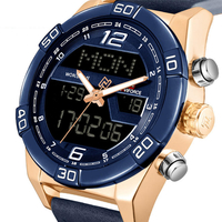 NAVIFORCE 9128 double affichage numérique montre chronographe hommes alarme sport montre-bracelet