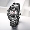 NAVIFORCE 9157 Acier Inoxydable Etanche Bande Montre À Quartz Calendrier Auto Date Montre Homme
