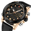 NAVIFORCE NF9097 Mode Hommes Montre à double montre Montre en cuir de luxe Sport Watch
