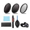 ND2 / 4/8 49/52/55/58/62/67/72 / 77mm Sac de rangement pour filtre dobjectif Kit de kit de brosse pour ventilateur