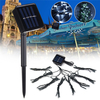 Énergie solaire 72LED Patio Umbrella String Light Deux modes Étanche Lampe de fée festive extérieure