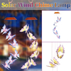 Énergie solaire LED carillon de vent lumière suspendue à changement de couleur jardin lampe papillon décor