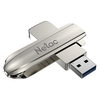 Netac U389 USB3.2 Flash Drive 128G 256G Thumb Drive en alliage de zinc Solid State U Disk 360 ° Rotatif 150 Mo/s Pendriv