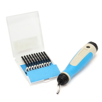 NG1001 Burr Poignée 11 pcs BS1010 S10 Lames Ensemble à Main Ébavurage Outil Bois Métal