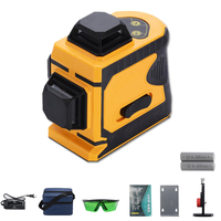 Niveau laser 12 lignes,  vert,  nivellement automatique Outil de mesure laser à croix rotative à 360 °