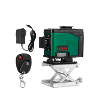 Niveau laser 3D à 12 lignes,  niveau laser vert rotatif à 360 °,  horizontal et vertical IP54