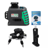 Niveau laser 3D 12 lignes,  nivellement automatique,  3x360 °,  lumière verte / bleue + support + support