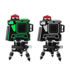 Niveau laser vert / bleu sur 12 lignes avec 1/2 Batterie Laser 3D horizontal à rotation 360 ° 638nm / 808nm