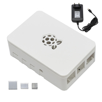 Noir / Blanc / Transparent Raspberry Pi ABS Boîtier Boîtier V4 Avec Dissipateur de Chaleur + Alimentation 5V3A UE Plug K