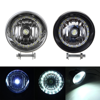 Noir / Chrome LED Lampe de phare avant / arrière pour phares de moto