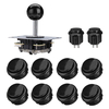Noir Bleu Rouge Arcade Joystick 27mm 32mm Push Button Game Controller DIY Kit