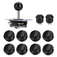 Noir Bleu Rouge Arcade Joystick 27mm 32mm Push Button Game Controller DIY Kit