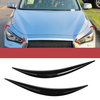 Noir brillant ABS Couverture de sourcil avec couvercle pour oeil de phare pour Infiniti Q50 2014-18