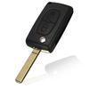Noir distance flip pliage porte-clés Shell Case 2 bouton pour citroen