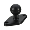 Noir moto GPS support montage aluminium 1 pouce boule avec plaque de forme de diamant