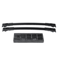 Noir réglable de barre transversale de support de toit en aluminium pour Toyota RAV4 2013-2017