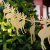 Noël 10pcs bois bricolage bannière copeaux de bois pendaison pendentif arbre de Noël ornements cadeau