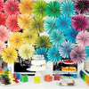 Noël 12 couleurs bricolage décorations fleur peigne boule parti pendentif et gouttes ornements fournitures