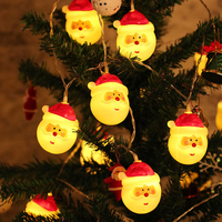 Noël 1.5 M 10 LED Guirlande de fées lumières belle Santa Claus Batterie opéré décoration pour guirlande de Noël