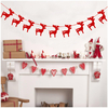 Noël 2017 3M rouge or argent Noël élan bannières papier guirlandes pour fournitures de fête de noël