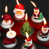 Noël 2017 3pcs Bougie Père Noël Bonhomme de Neige Noix de pin Bougie Fête Cadeaux Décoration Bougies Lampe