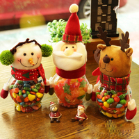 Noël 2017 Bonbonnière Père Noël Bonhomme de neige Elk Kids Christmas Gift Noël Desktop Ornaments