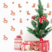Noël 2017 Funlife Personnalité Stickers muraux Décorations de Noël Chaussettes de Noël