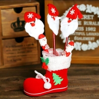 Noël 2017 Honana-HF616 Boîte-cadeau en papier Candy Box Fit Party Chaussures de Noël Motif Boîte demballage de bijo