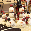 Noël 2017 Lin Bonhomme de neige Poupées Ornement Table Décoration de bureau Cadeaux de Noël pour les enfants