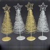 Noël 2017 Mini Fer Arbre de Noël Or Argent Ornement Table Bureau Décoration Cadeaux de Noël
