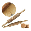 Noël 3D fleur bois rouleau à pâtisserie gaufrage cuisson Cookie Biscuit Fondant bricolage outils de cuisson