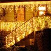 Noël 4M 96 LED Rideau Icicle Sangle de Lumière 220V Intérieur Tombant LED Lumière Décorative pour Soirée