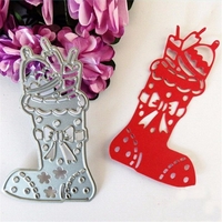 Noël chaussettes cadeau de coupe de modèle meurt scrapbooking diy album cartes papier décoration