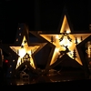 Noël en bois LED Lights Crafts Pentagram pendentif lampe de table clignotant Star Lights anniversaire cadeaux