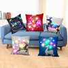Noël LED lumières Taie doreiller en lin housse de coussin Home Decor lit canapé cas