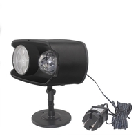 Noël LED projecteur lampe bonhomme de neige projecteur Double tête eau vague scène lumière télécommande étanche jardin p