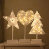Noël LED Table en bois Mini Night Light Lampe de bureau Chambre de mariage Décor de Noël Cadeaux