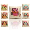 Noël mignon hibou série jeter taie doreiller carré housse de coussin maison canapé décoration