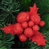 Noël Noël Glitter Houx Feuilles Baies Décoration Sapin Noël