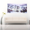 Noël petite ville toile sans cadre toile peinture salon chambre peinture murale décor à la maison