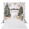 Noël photographie décors blanc cheminée bois plancher fond tissu Photo Studio fond