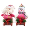 Noël Père Noël bonhomme de neige luge décor de fête de Noël