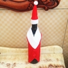 Noël Rouge W-ine Bouteilles Couvre Des Vêtements Avec Des Chapeaux Père Noël Bouton Décor Bouteille Couverture Cap Cuisi