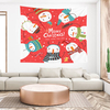 Noël suspendus tissu personnalisé rouge père noël chevet fond tissu mur chevet décoration tapisserie photographie toile