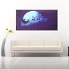 Noël veille lune traîneau sans cadre toile peinture salon chambre peinture murale décor à la maison
