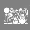 Noëlbonhommedeneigefloconde neige verre amovible fenêtre Wall Sticker décoration de fête F
