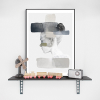 Nordique Fille Portrait Affiche Impression Toile Photos Décor Mur Art Peintures Fleur