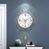 Nordique lumière luxe tête de cerf horloge horloge murale salon maison mode personnalité créative horloge murale moderne