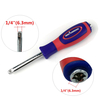 Norme de conducteur de clé à douille 1/4 avec interne 1/4 extension 150mm CR-V de bout femelle